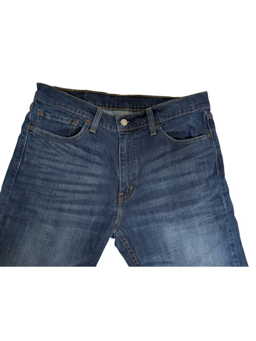 Levis 527 Bootcut Mens Blue Denim Medium Wash Cotton Jeans 34x30 - Picture 10 of 12